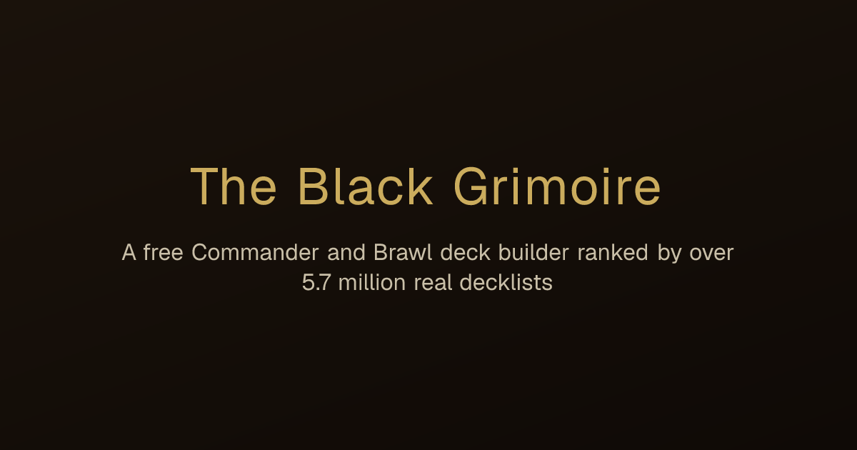 Commander search — The Black Grimoire